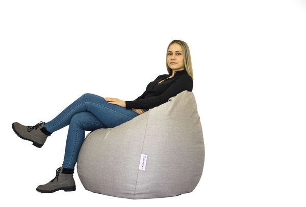 Basic Bútorszövet Babzsákfotel - Világosszürke