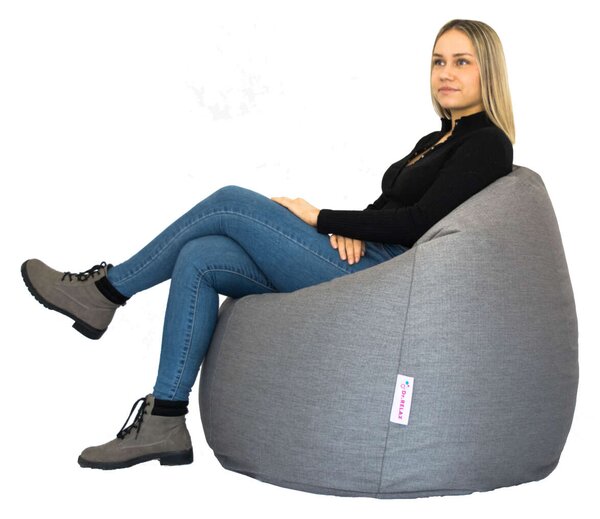 Basic Bútorszövet Babzsákfotel - Sötétszürke