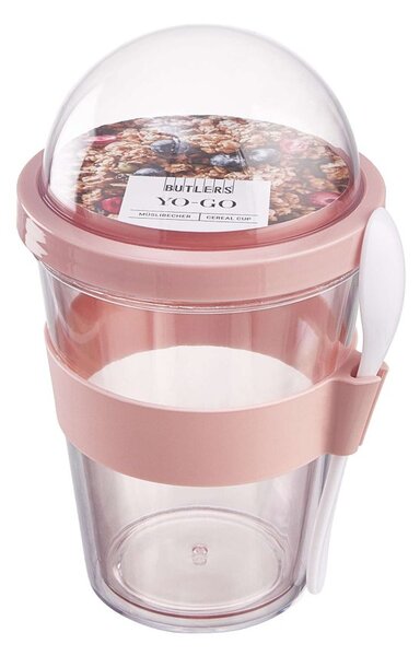 YO-GO elviteles joghurt tartó, rózsaszín 450 ml