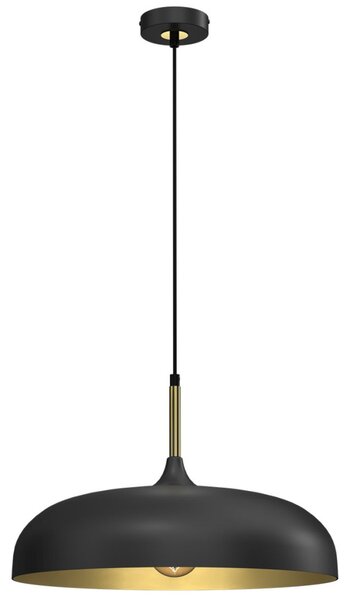 LINCOLN függőlámpa, fekete, arany, 60W, 45xcm