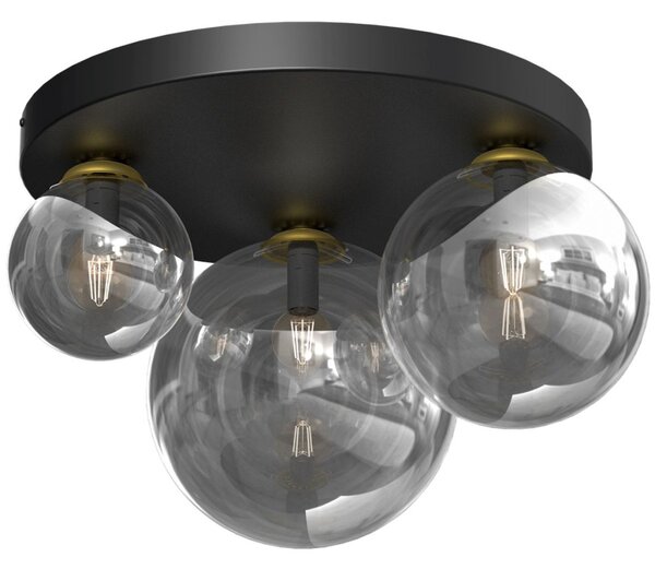REFLEX mennyezeti lámpa, fekete, arany, 120W