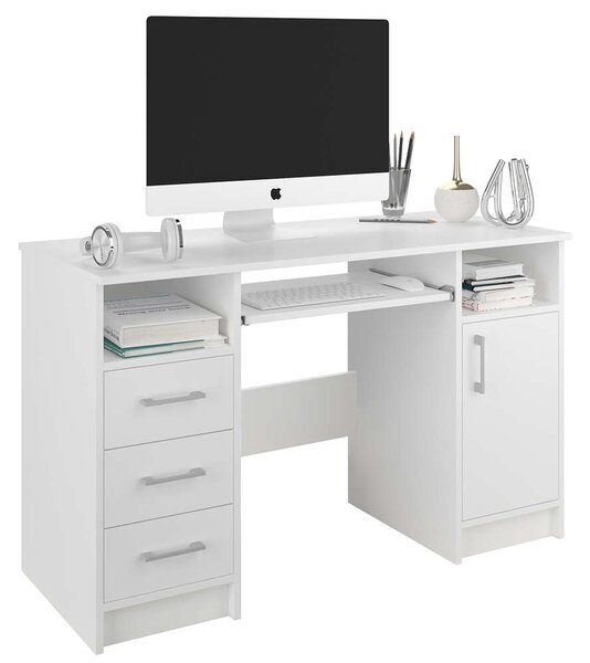 Mobene Modern Számítógépasztal N11, 50x120x73cm, alb