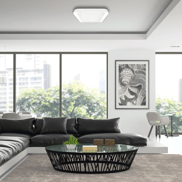 QUADRO LED mennyezeti lámpa, fehér, 38W