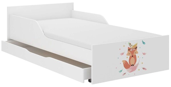 PUFI gyerekágy 160x80 matraccal és ágyneműtartóval - boho róka