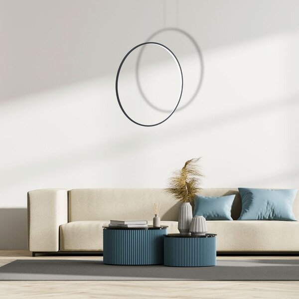 SATURNO LED függőlámpa, fekete, 46W