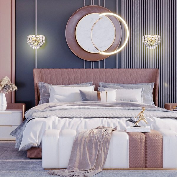 LUXURIA fali lámpa, arany, 80W