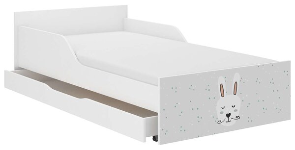 PUFI gyerekágy 160x80 matraccal és ágyneműtartóval - erdei állatok