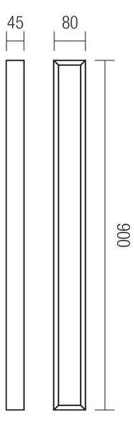 HORIZON LED fürdőszobai lámpa, króm, 90 cm