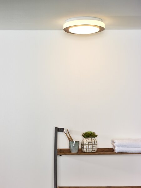 DIMY - fürdőszobai mennyezeti lámpa - Ø 28,6 cm - 1x12W 3000K - IP21 - touch dimmer - natúr