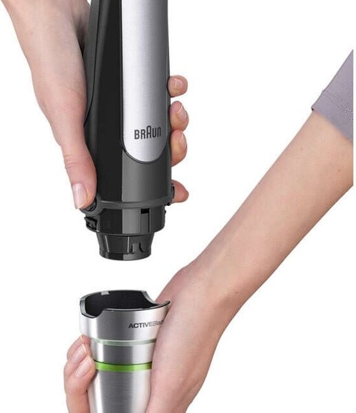 Braun MultiQuick 7 MQ 7045X 1,25 L Merülő mixer 1000 W Fekete, Rozsdamentes acél
