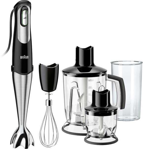 Braun MultiQuick 7 MQ 7045X 1,25 L Merülő mixer 1000 W Fekete, Rozsdamentes acél