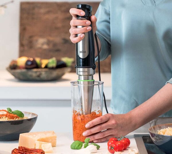 Braun MultiQuick 7 MQ 7045X 1,25 L Merülő mixer 1000 W Fekete, Rozsdamentes acél