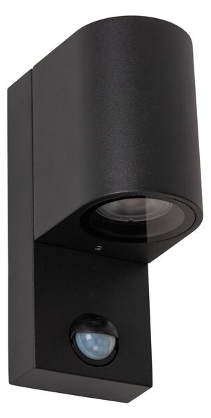 ZARO IR - spotlámpa / fali lámpa - 1xGU10 - IP65 - Motion & Day/Night Sensor - fekete színben