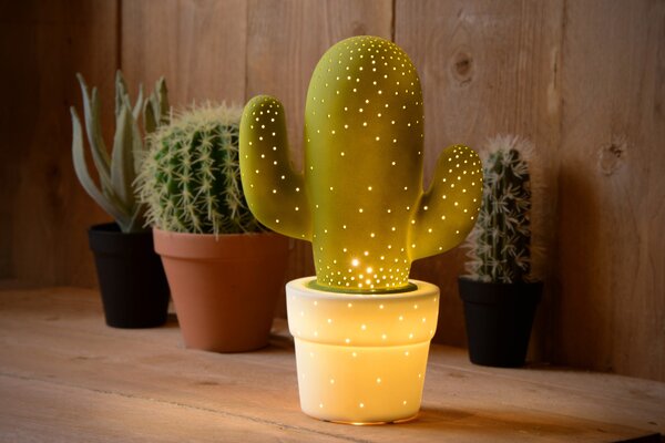 CACTUS - asztali lámpa - 1xE14 - zöld színben