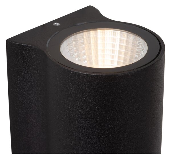 AKRA - LED fali lámpa 2x13W 3000K - IP54 - fekete színben