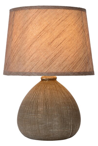 RAMZI - asztali lámpa - Ø 18 cm - 1xE14 - Brown