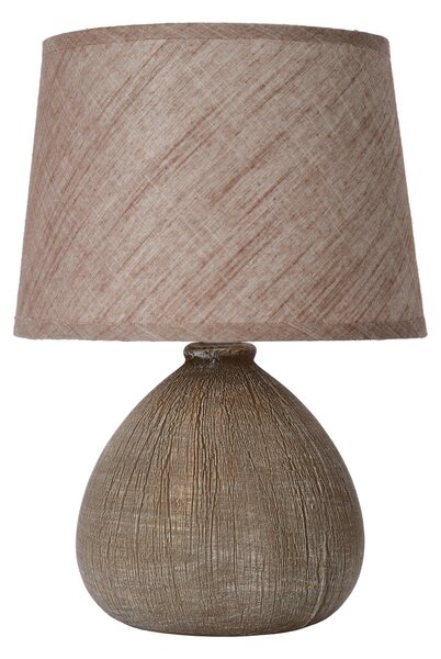 RAMZI - asztali lámpa - Ø 18 cm - 1xE14 - Brown