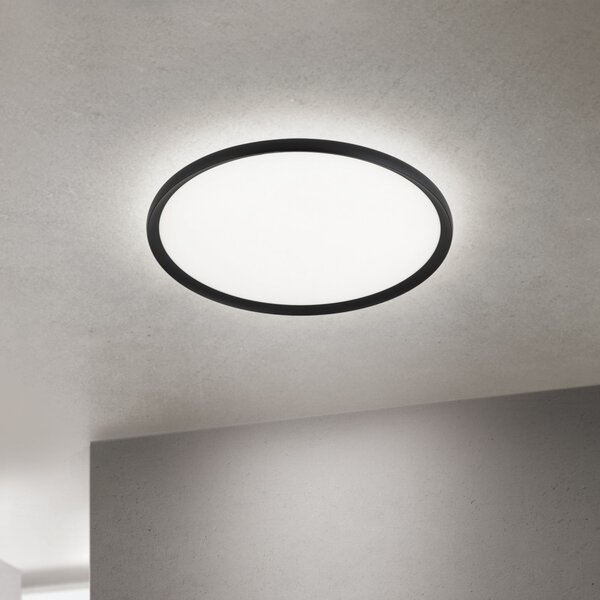 KANT Modern LED mennyezeti lámpa, fekete, 2700/3200/4000 Kelvin, 4400 lumen