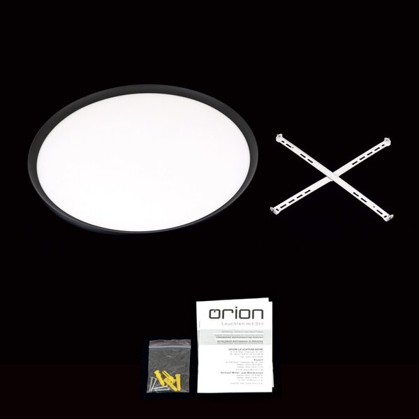 KANT Modern LED mennyezeti lámpa, fekete, 2700/3200/4000 Kelvin, 4400 lumen