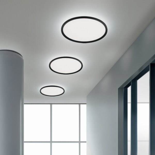 KANT Modern LED mennyezeti lámpa, fekete, 2700/3200/4000 Kelvin, 4400 lumen