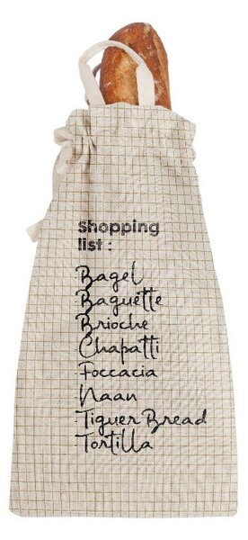 Bag Shopping szövet és lenkeverék kenyértartó zsák, magasság 42 cm - Really Nice Things