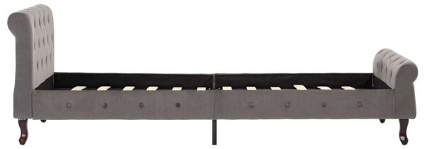 VidaXL szürke bársony ágykeret 90 x 200 cm