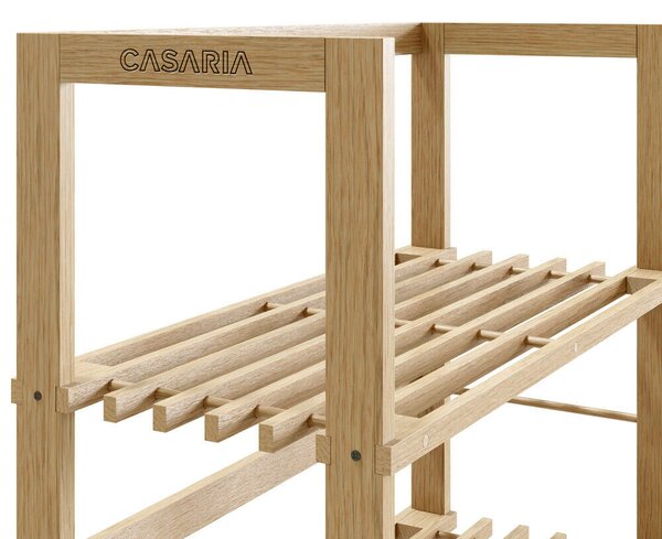 ÖLAND fa polcos állvány, 58x27x136cm, 5 polc, barna Casaria