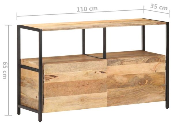 VidaXL tömör mangófa tálalószekrény 110 x 35 x 65 cm