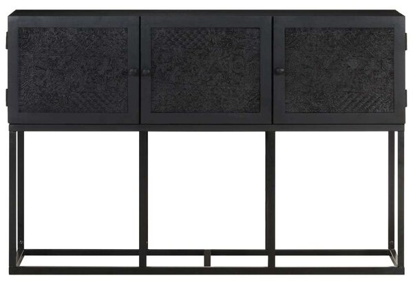 VidaXL Mangófa Tálalószekrény - 3 Ajtós - 115x30x76 cm