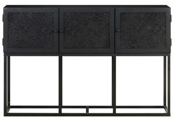 VidaXL Mangófa Tálalószekrény - 3 Ajtós - 115x30x76 cm