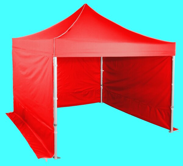Gyorsan összecsukható sátor 3x3m – profi hexagonális alumínium, Piros