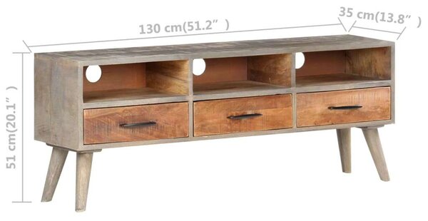 Mangófa TV-szekrény - Rusztikus - 130x35x51 cm