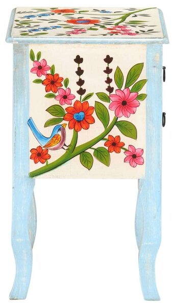 VidaXL kézzel festett tömör mangófa éjjeliszekrény 40 x 30 x 50 cm