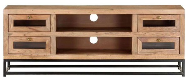 VidaXL Akácfa TV-szekrény - Ipari Stílus - 110x30x40 cm