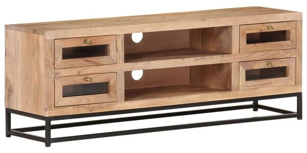 VidaXL Akácfa TV-szekrény - Ipari Stílus - 110x30x40 cm