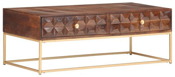 VidaXL tömör mangófa dohányzóasztal 112 x 50 x 40 cm