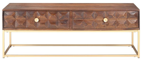 VidaXL tömör mangófa dohányzóasztal 112 x 50 x 40 cm