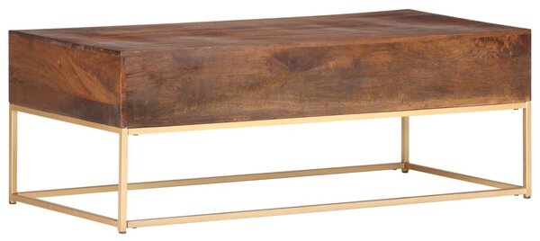 VidaXL tömör mangófa dohányzóasztal 112 x 50 x 40 cm