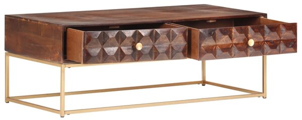 VidaXL tömör mangófa dohányzóasztal 112 x 50 x 40 cm