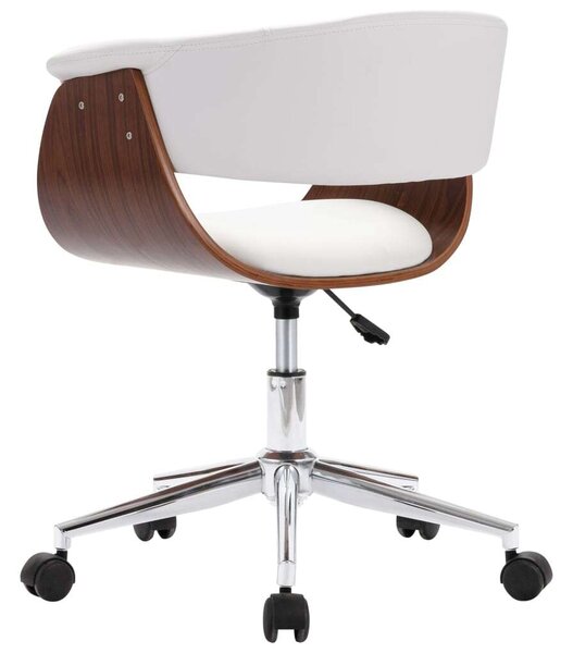 VidaXL 4 db fehér forgó műbőr étkezőszék