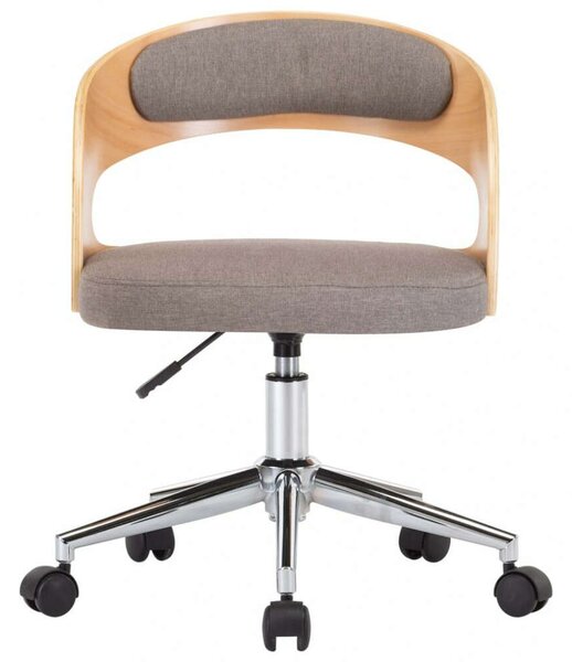 VidaXL Ergonomikus Forgószék - Fa és Szövet - Tópszín