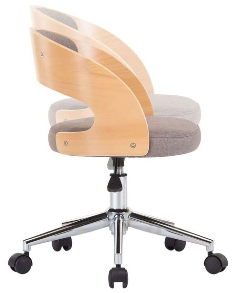 VidaXL Ergonomikus Forgószék - Fa és Szövet - Tópszín