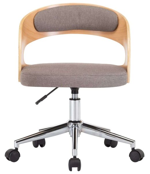 VidaXL Ergonomikus Forgószék - Fa és Szövet - Tópszín