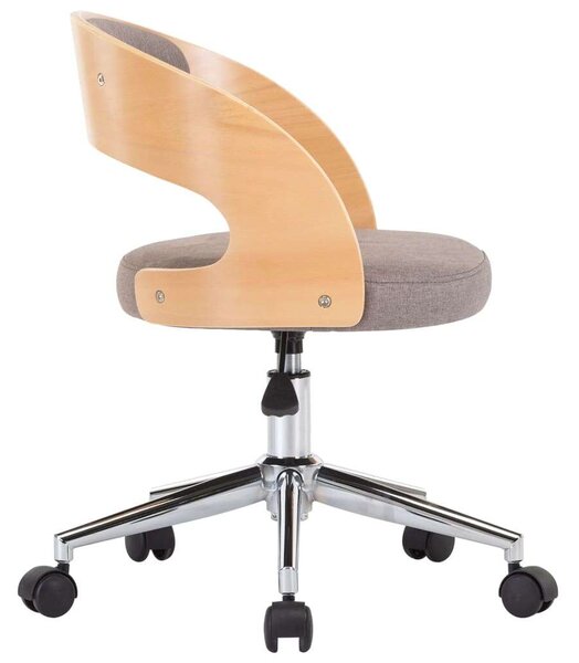 VidaXL Ergonomikus Forgószék - Fa és Szövet - Tópszín