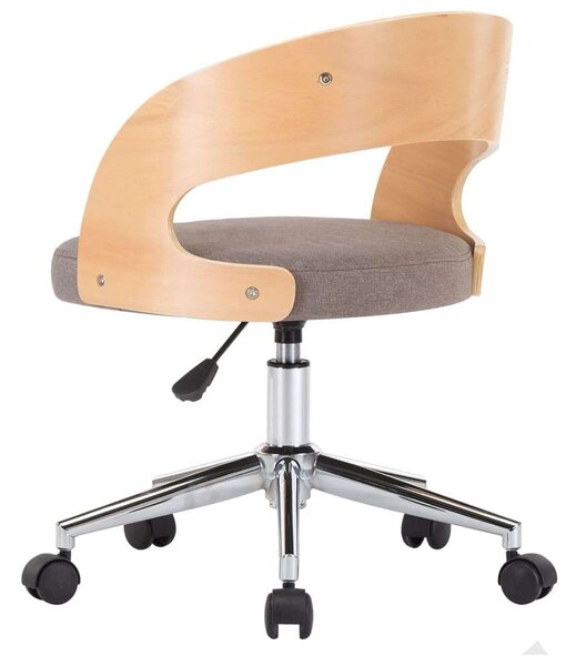 VidaXL Ergonomikus Forgószék - Fa és Szövet - Tópszín