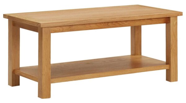 VidaXL tömör tölgyfa dohányzóasztal 90 x 45 x 40 cm