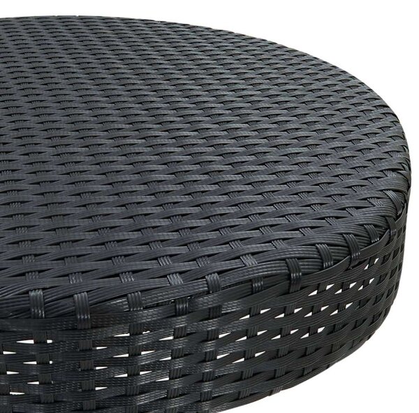 VidaXL Polyrattan Kerti Asztal - Fekete - Ø60,5 x 106 cm