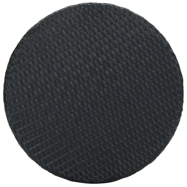 VidaXL Polyrattan Kerti Asztal - Fekete - Ø60,5 x 106 cm