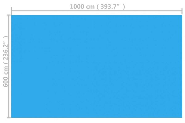 PE Medence Takaró - Kék - 1000x600 cm
