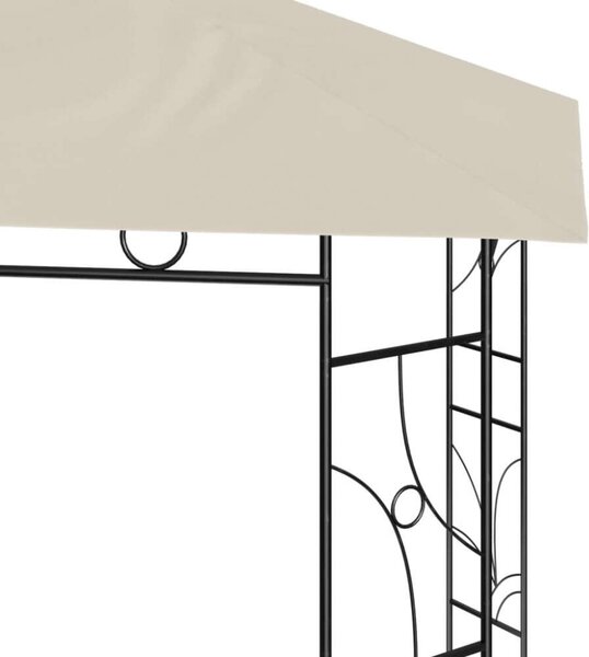VidaXL Kerti Pavilon - 3x3x2,7m, Acél, Krémszínű